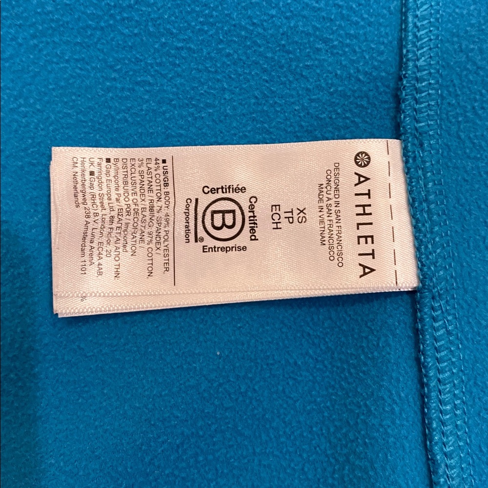 Athleta Bright Teal Athletic Hoodie - Picture 7 of 7